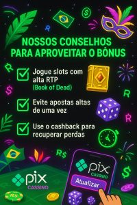 Posso utilizar bônus no aplicativo móvel do Pix Cassino?